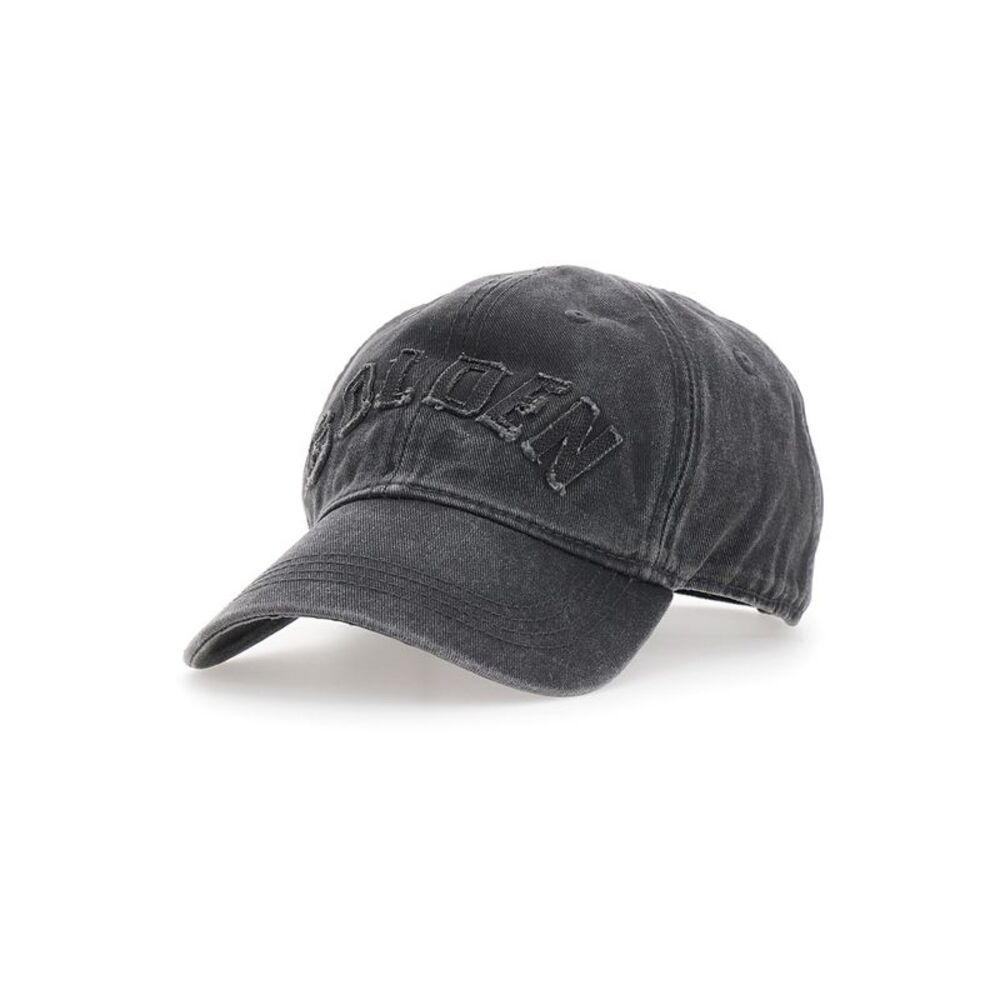 Golden Goose Women Hat Journey With Golden Patch And Gray Cotton Unisex